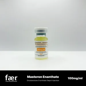 A small glass vial of Faer Masteron Enanthate Vial
