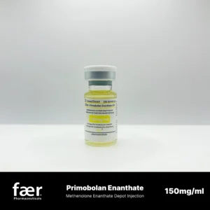 A small glass vial of Faer Primobolan Enanthate
