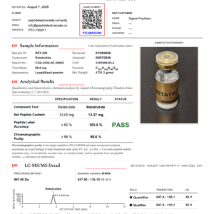 Retatrutide Lab Test Image