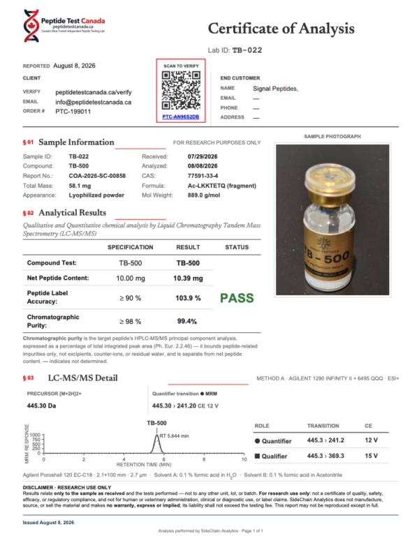 Signal TB-500 10mg - Image 2